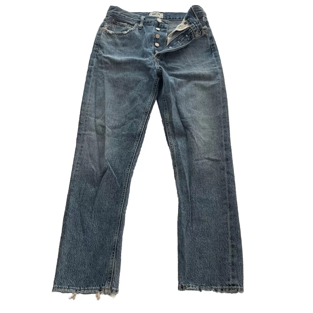 Agolde Riley straight crop high rise jeans